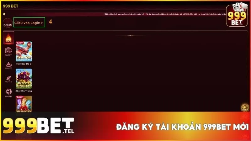 Tiến hành bước tạo tài khoản 999BET đầu tiên