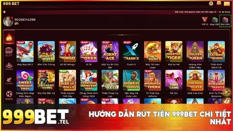 Cách rút tiền 999BET đơn giản nhất cho người chơi mới