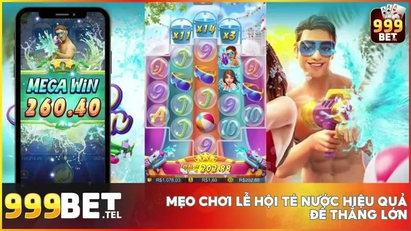 Trải nghiệm game nổ hũ Lễ Hội Té Nước bùng nổ cảm xúc và săn thưởng hấp dẫn tại 999BET 5 Tận dụng vòng quay miễn phí, kết hợp Wild và số nhân để nhân đôi phần thưởng