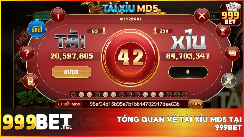 Tài xỉu MD5 tại 999bet sử dụng công nghệ mã hóa để đảm bảo kết quả công bằng và minh bạch cho từng phiên cược